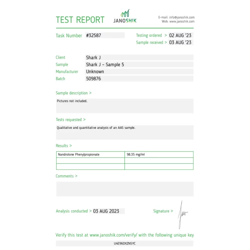 Nanphenylos 100 mg/ml (Nandrolone Phenylpropionate) 10ml vial – Image 3