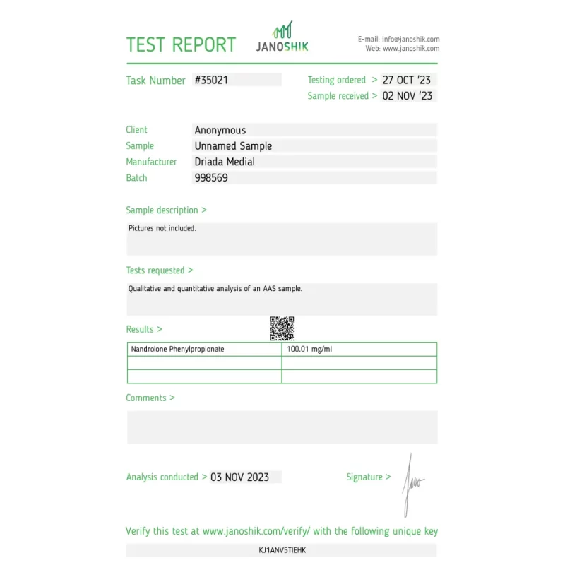 Nanphenylos 100 mg/ml (Nandrolone Phenylpropionate) 10ml vial – Image 4