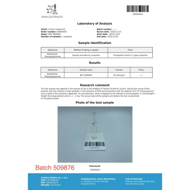 Nanphenylos 100 mg/ml (Nandrolone Phenylpropionate) 10ml vial – Image 2