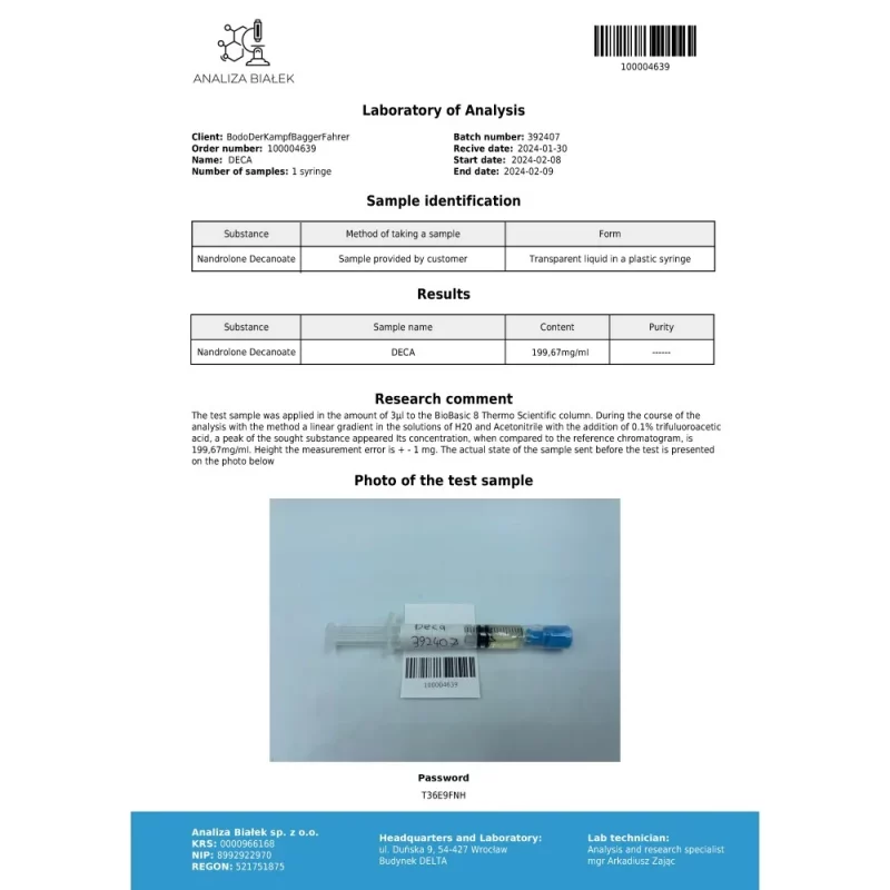 Nandecos 200 mg/ml (Nandrolone Decanoate) 10ml vial – Image 2