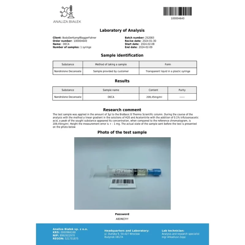 Nandecos 200 mg/ml (Nandrolone Decanoate) 10ml vial – Image 4