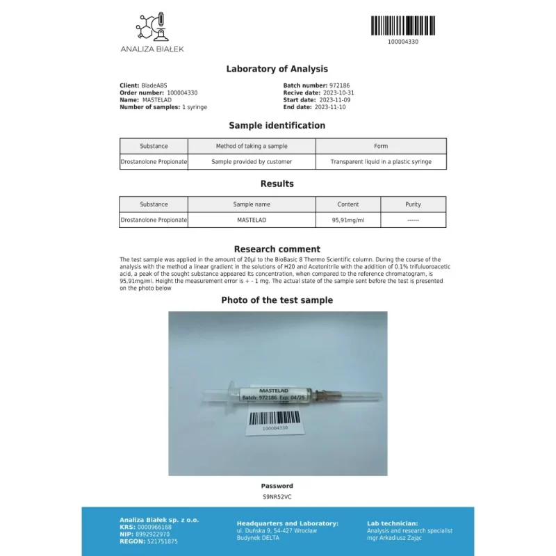 Mastelad 100 mg/ml (Drostanolone Propionate) 10ml vial – Image 3