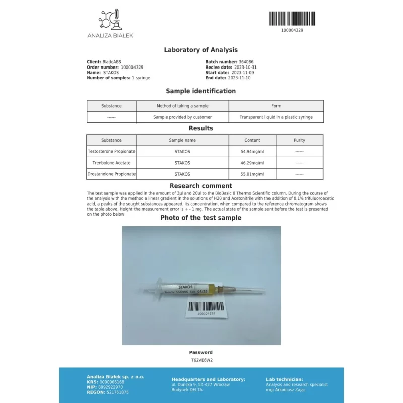 Stakos 150 mg/ml (Cut Stack) 10ml vial – Image 3