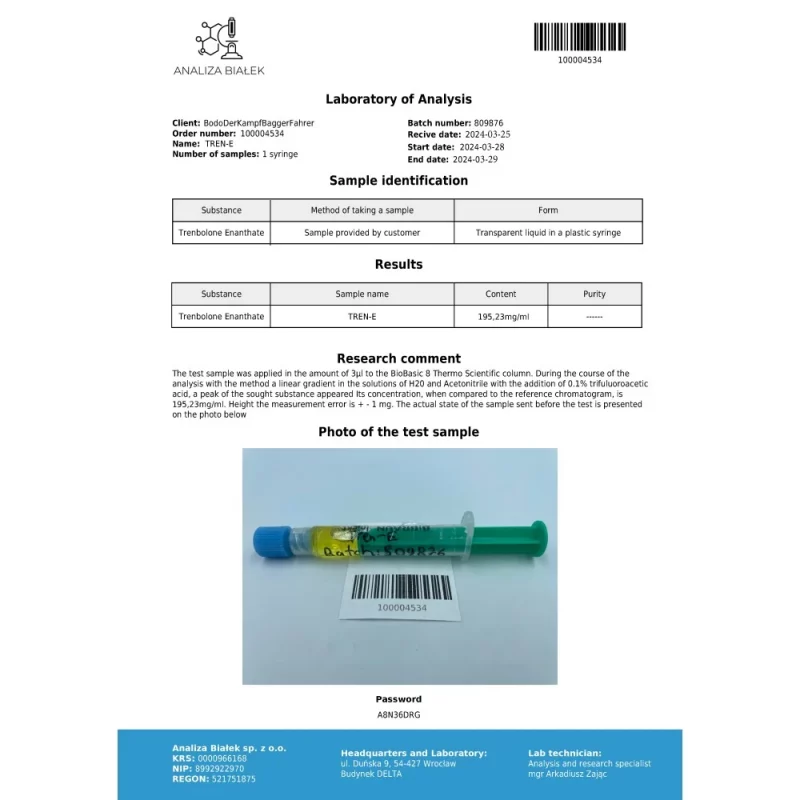 Trenentos 200 mg/ml (Trenbolone Enanthate) 10ml vial – Image 4