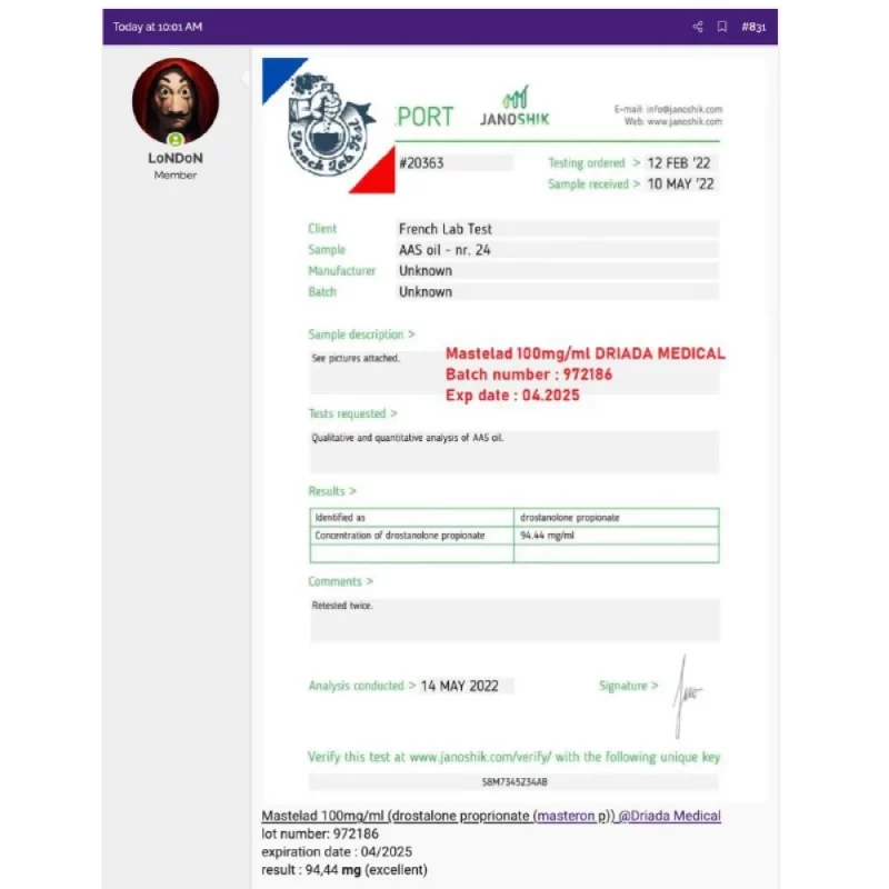 Mastelad 100 mg/ml (Drostanolone Propionate) 10ml vial – Image 5