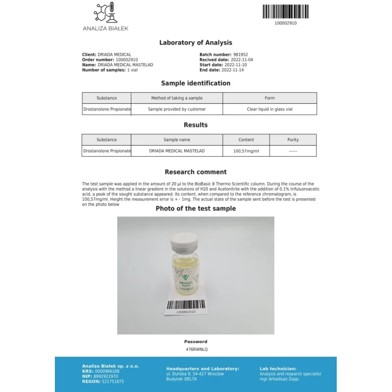 Mastelad 100 mg/ml (Drostanolone Propionate) 10ml vial – Image 4