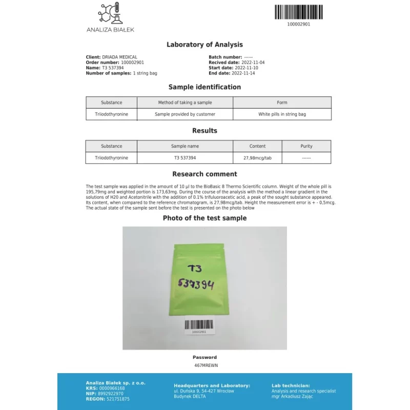 Liothymed 25 mcg (T3 - Triiodothyronine) – Image 3