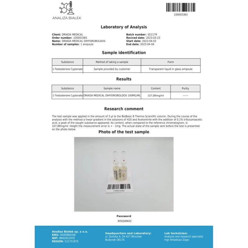 Dihydroboldos 100 mg/ml (Dihydroboldenone Cypionate) – Image 4