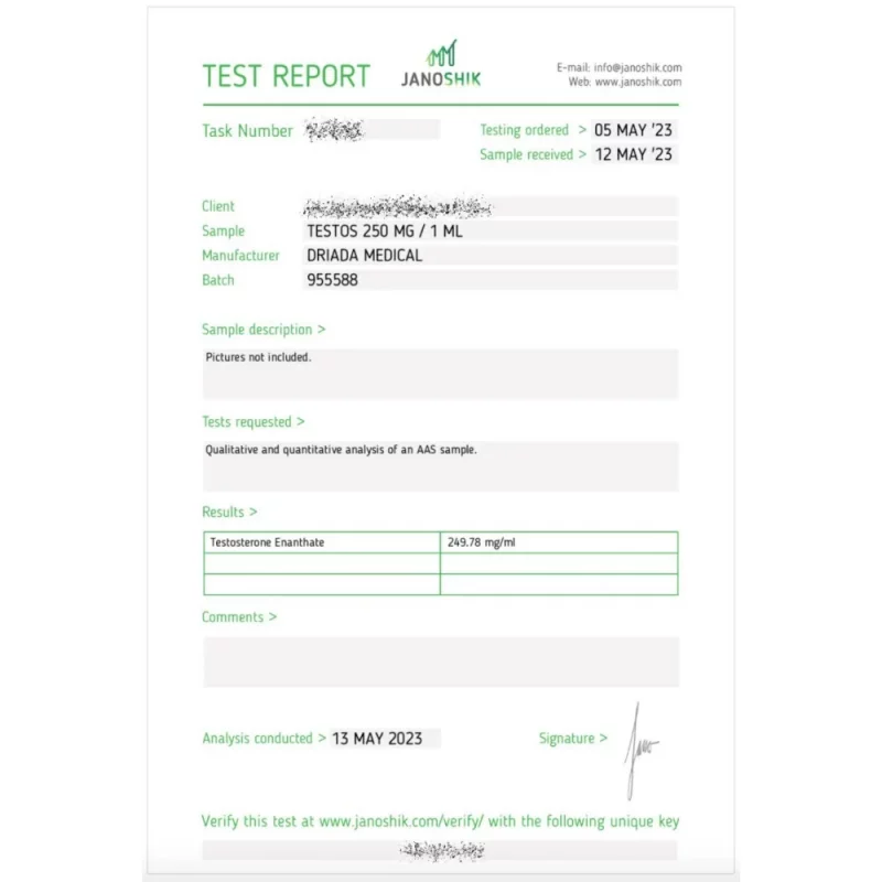 Testos 250 mg/ml (Testosterone Enanthate) 10ml vial – Image 7