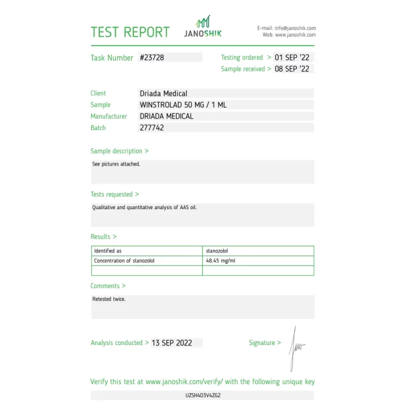 Winstrolad 50 mg/ml (Stanozolol) – Image 2